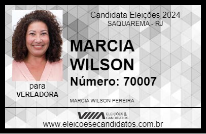 Candidato MARCIA WILSON 2024 - SAQUAREMA - Eleições