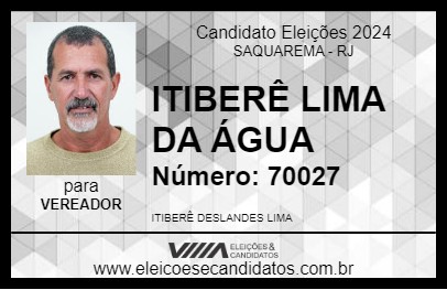 Candidato ITIBERÊ LIMA DA ÁGUA 2024 - SAQUAREMA - Eleições