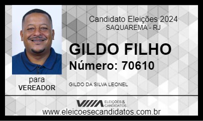 Candidato GILDO FILHO 2024 - SAQUAREMA - Eleições