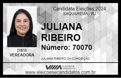 Candidato JULIANA RIBEIRO 2024 - SAQUAREMA - Eleições