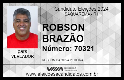 Candidato ROBSON BRAZÃO 2024 - SAQUAREMA - Eleições