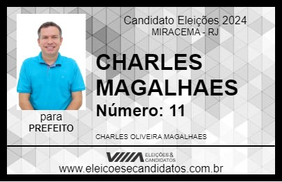 Candidato CHARLES MAGALHAES 2024 - MIRACEMA - Eleições