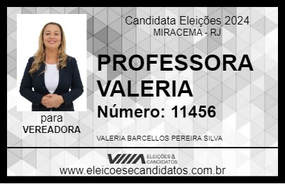 Candidato PROFESSORA VALERIA 2024 - MIRACEMA - Eleições