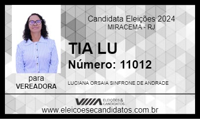 Candidato TIA LU 2024 - MIRACEMA - Eleições