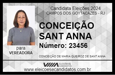 Candidato CONCEIÇÃO SANT ANNA 2024 - CAMPOS DOS GOYTACAZES - Eleições