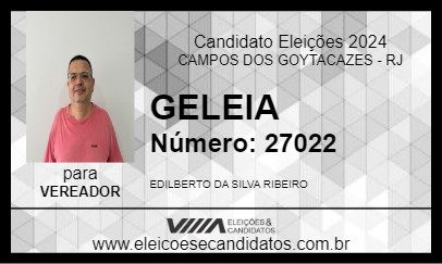 Candidato GELEIA 2024 - CAMPOS DOS GOYTACAZES - Eleições