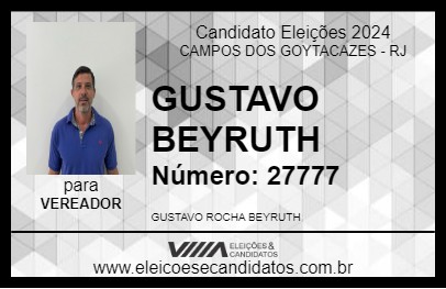 Candidato GUSTAVO BEYRUTH 2024 - CAMPOS DOS GOYTACAZES - Eleições