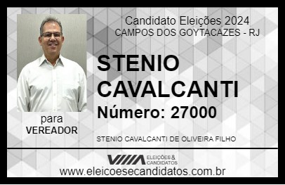 Candidato STENIO CAVALCANTI 2024 - CAMPOS DOS GOYTACAZES - Eleições