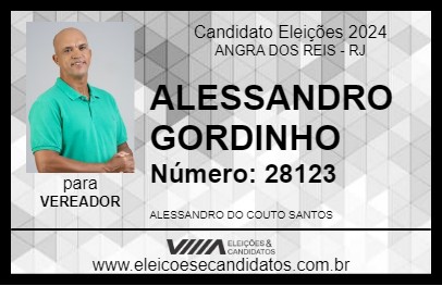 Candidato ALESSANDRO GORDINHO 2024 - ANGRA DOS REIS - Eleições