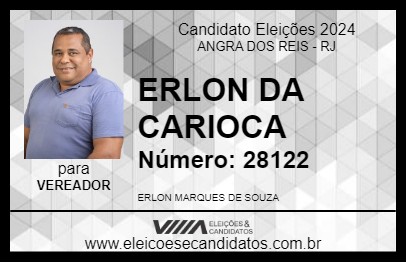 Candidato ERLON DA CARIOCA 2024 - ANGRA DOS REIS - Eleições