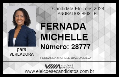 Candidato FERNANDA MICHELLE 2024 - ANGRA DOS REIS - Eleições