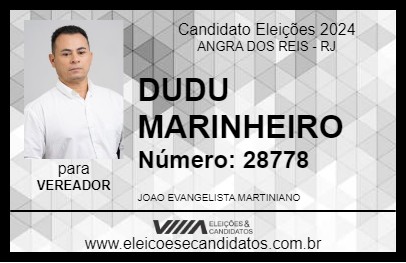 Candidato DUDU MARINHEIRO 2024 - ANGRA DOS REIS - Eleições