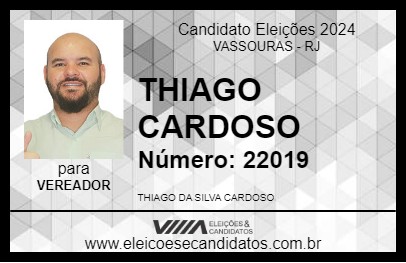 Candidato THIAGO CARDOSO 2024 - VASSOURAS - Eleições