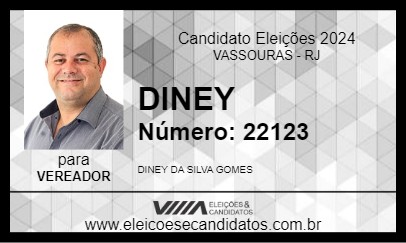 Candidato DINEY GOMES 2024 - VASSOURAS - Eleições