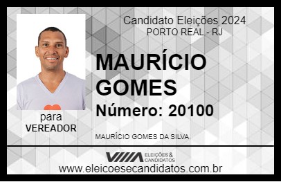 Candidato MAURÍCIO GOMES 2024 - PORTO REAL - Eleições