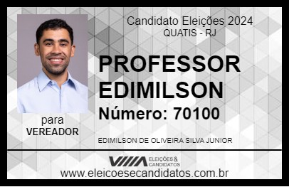 Candidato PROFESSOR EDIMILSON 2024 - QUATIS - Eleições