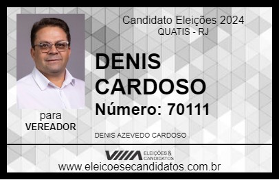 Candidato DENIS CARDOSO 2024 - QUATIS - Eleições