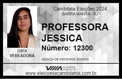 Candidato PROFESSORA JESSICA 2024 - BARRA MANSA - Eleições