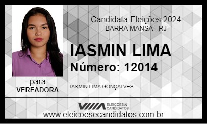 Candidato IASMIN LIMA 2024 - BARRA MANSA - Eleições