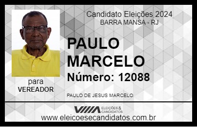 Candidato PAULO MARCELO 2024 - BARRA MANSA - Eleições