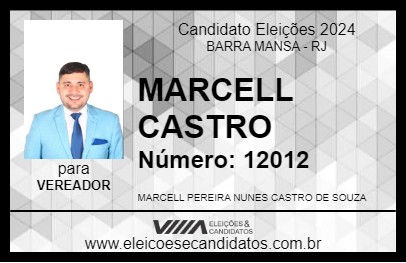 Candidato MARCELL CASTRO 2024 - BARRA MANSA - Eleições