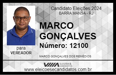 Candidato MARCO GONÇALVES 2024 - BARRA MANSA - Eleições