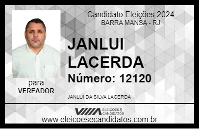 Candidato JANLUI LACERDA 2024 - BARRA MANSA - Eleições