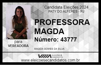 Candidato PROFESSORA MAGDA 2024 - PATY DO ALFERES - Eleições