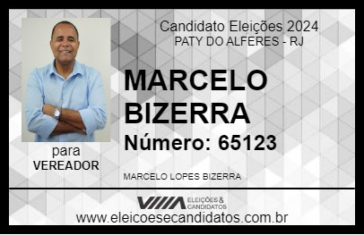 Candidato MARCELO BIZERRA 2024 - PATY DO ALFERES - Eleições