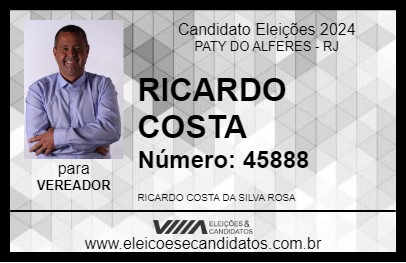 Candidato RICARDO COSTA 2024 - PATY DO ALFERES - Eleições