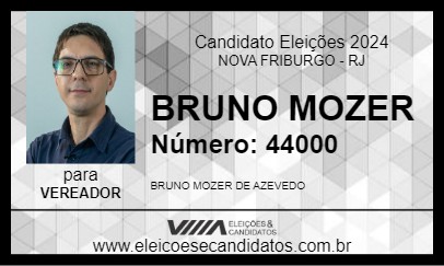 Candidato BRUNO MOZER 2024 - NOVA FRIBURGO - Eleições