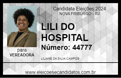 Candidato LILI DO HOSPITAL 2024 - NOVA FRIBURGO - Eleições