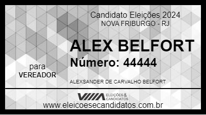 Candidato ALEX BELFORT 2024 - NOVA FRIBURGO - Eleições