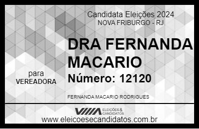 Candidato DRA FERNANDA MACARIO 2024 - NOVA FRIBURGO - Eleições