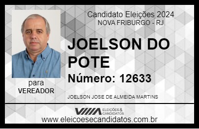 Candidato JOELSON DO POTE 2024 - NOVA FRIBURGO - Eleições