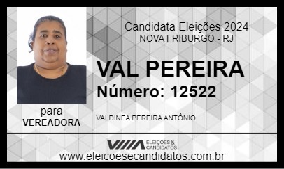 Candidato VAL PEREIRA 2024 - NOVA FRIBURGO - Eleições