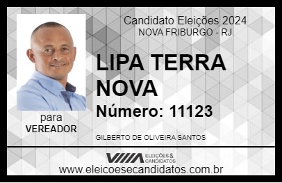 Candidato LIPA TERRA NOVA 2024 - NOVA FRIBURGO - Eleições