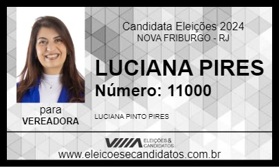 Candidato LUCIANA PIRES 2024 - NOVA FRIBURGO - Eleições