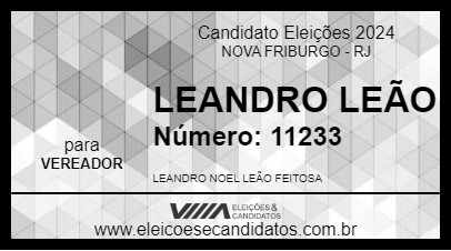 Candidato LEANDRO LEÃO 2024 - NOVA FRIBURGO - Eleições