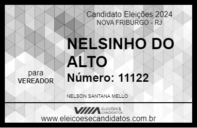 Candidato NELSINHO DO ALTO 2024 - NOVA FRIBURGO - Eleições