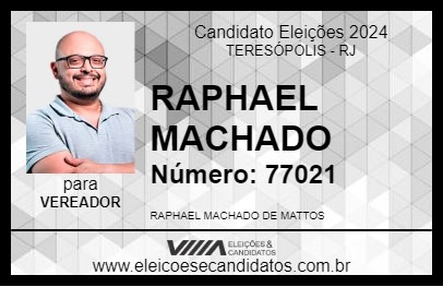 Candidato RAPHAEL MACHADO 2024 - TERESÓPOLIS - Eleições