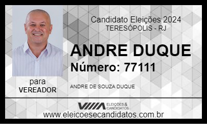 Candidato ANDRE DUQUE 2024 - TERESÓPOLIS - Eleições