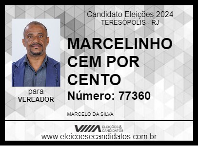 Candidato MARCELINHO CEM POR CENTO 2024 - TERESÓPOLIS - Eleições