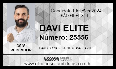 Candidato DAVI ELITE 2024 - SÃO FIDÉLIS - Eleições