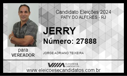 Candidato JERRY 2024 - PATY DO ALFERES - Eleições