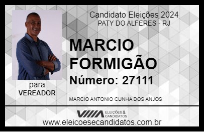 Candidato MARCIO FORMIGÃO 2024 - PATY DO ALFERES - Eleições