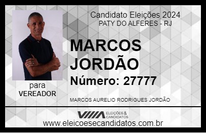 Candidato MARCOS JORDÃO 2024 - PATY DO ALFERES - Eleições