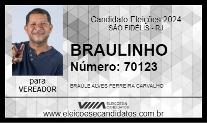 Candidato BRAULINHO 2024 - SÃO FIDÉLIS - Eleições