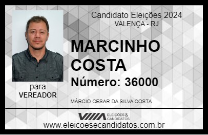 Candidato MARCINHO COSTA 2024 - VALENÇA - Eleições