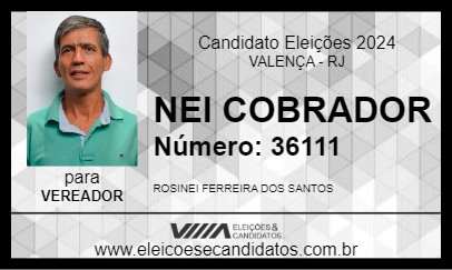 Candidato NEI COBRADOR 2024 - VALENÇA - Eleições